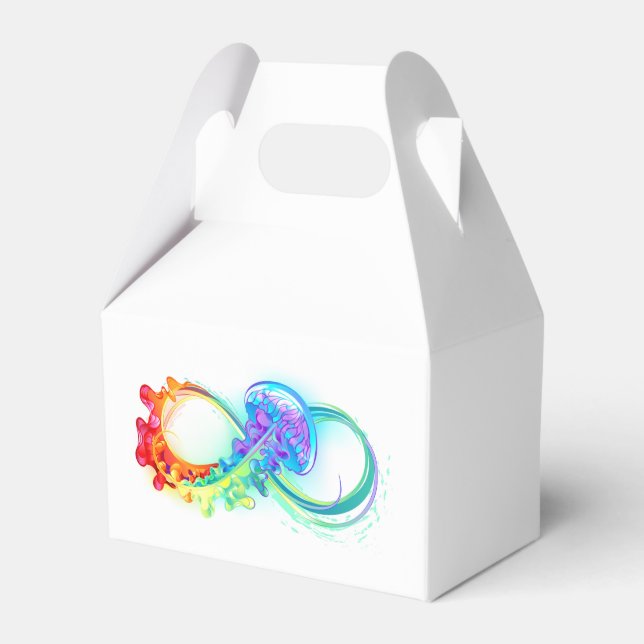 Infinity with Rainbow Jellyfish Favour Box (Front Side)
