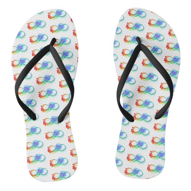 Infinity with Rainbow Jellyfish Jandals (Footbed)