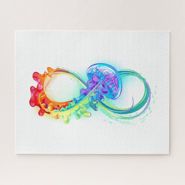 Infinity with Rainbow Jellyfish Jigsaw Puzzle (Horizontal)