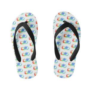Infinity with Rainbow Jellyfish Kid's Jandals