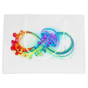 Infinity with Rainbow Jellyfish Large Gift Bag