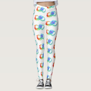 Infinity with Rainbow Jellyfish Leggings