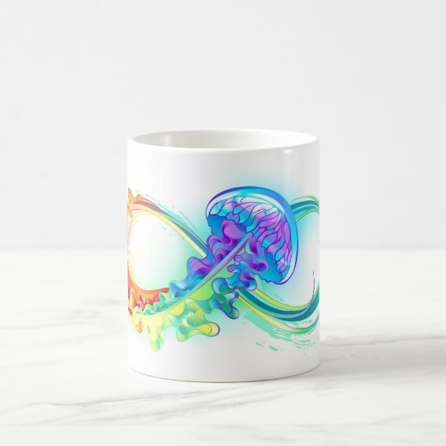 Infinity with Rainbow Jellyfish Magic Mug (Center)