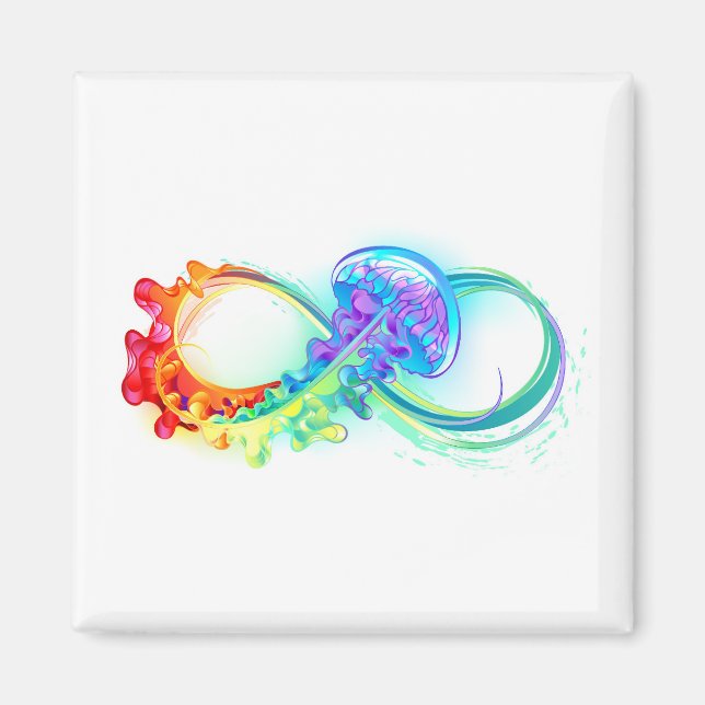 Infinity with Rainbow Jellyfish Magnet (Front)