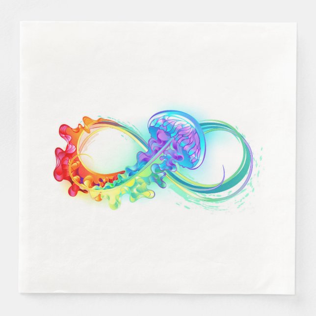 Infinity with Rainbow Jellyfish Napkin (Front)