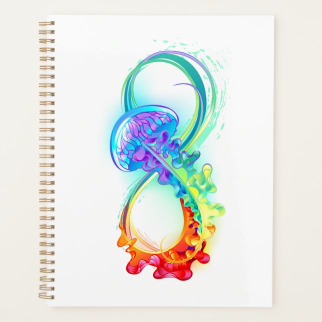 Infinity with Rainbow Jellyfish Planner (Front)