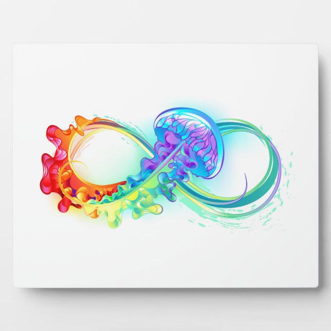 Infinity with Rainbow Jellyfish Plaque (Front)
