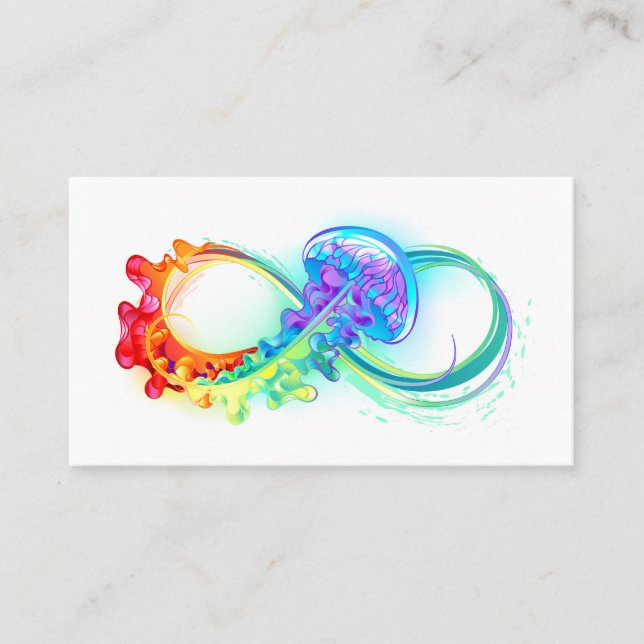 Infinity with Rainbow Jellyfish Referral Card (Front)
