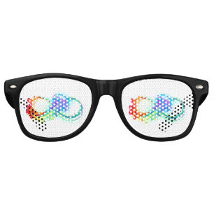 Infinity with Rainbow Jellyfish Retro Sunglasses