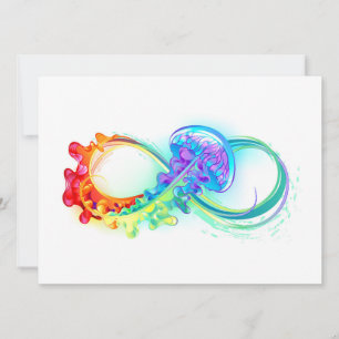 Infinity with Rainbow Jellyfish Save The Date