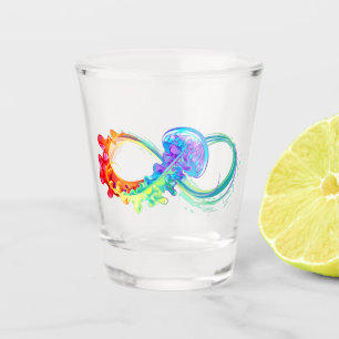 Infinity with Rainbow Jellyfish Shot Glass