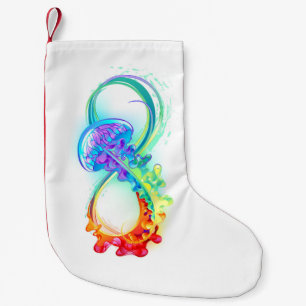 Infinity with Rainbow Jellyfish Small Christmas Stocking