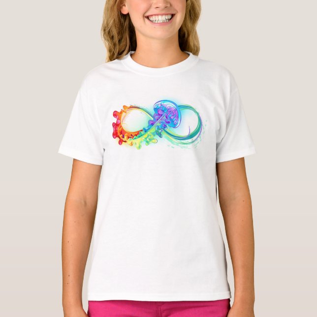Infinity with Rainbow Jellyfish T-Shirt (Front)