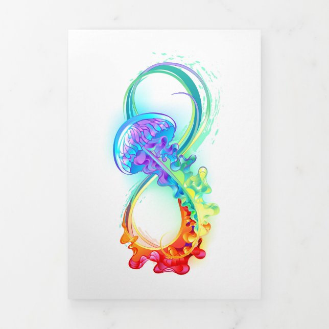 Infinity with Rainbow Jellyfish Tri-Fold Announcement (Cover)