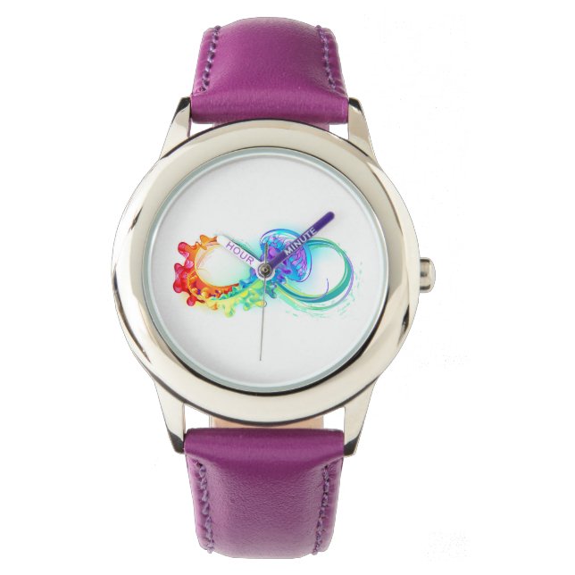 Infinity with Rainbow Jellyfish Watch (Front)