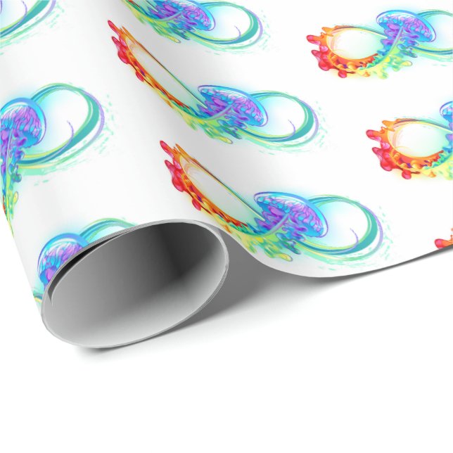 Infinity with Rainbow Jellyfish Wrapping Paper (Roll Corner)