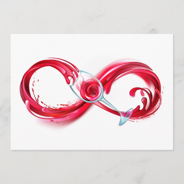 Infinity with Red Wine Advice Card (Front)