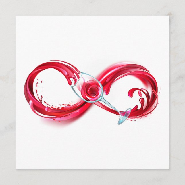 Infinity with Red Wine Advice Card (Front)