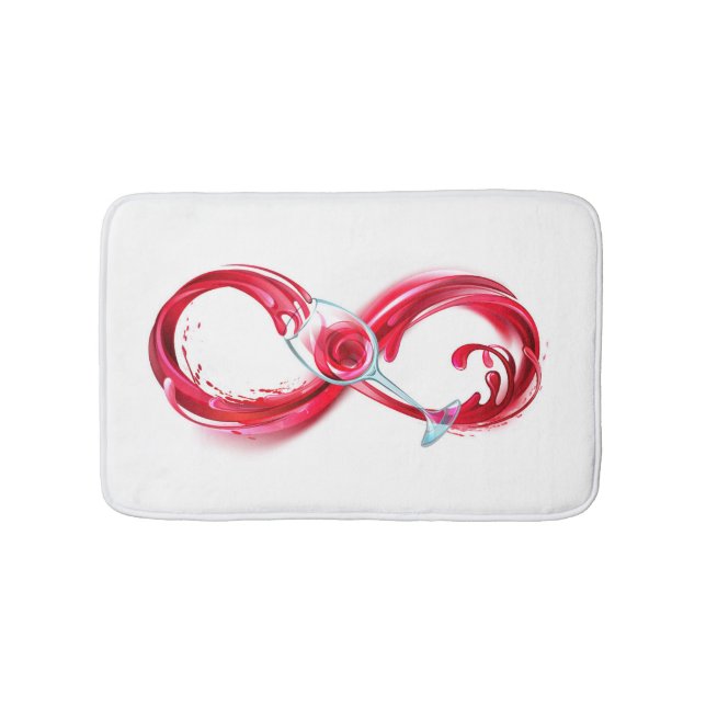 Infinity with Red Wine Bath Mat (Front)