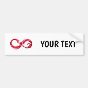 Infinity with Red Wine Bumper Sticker