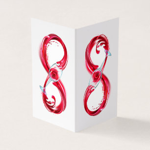 Infinity with Red Wine Business Card