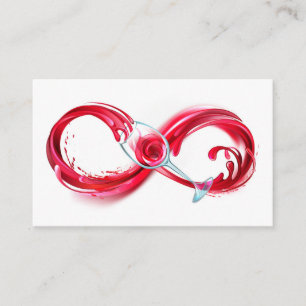 Infinity with Red Wine Business Card