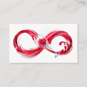 Infinity with Red Wine Business Card