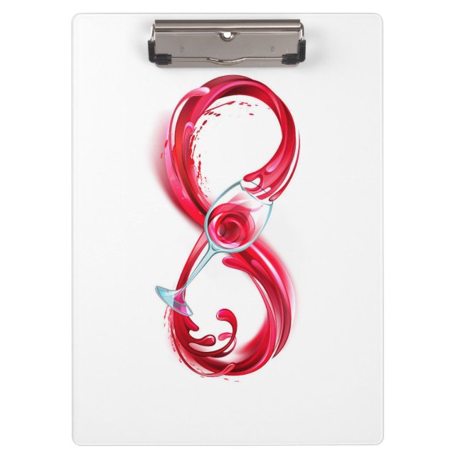 Infinity with Red Wine Clipboard (Front)