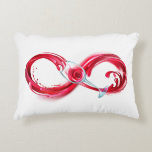 Infinity with Red Wine Decorative Cushion