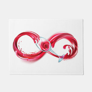 Infinity with Red Wine Doormat