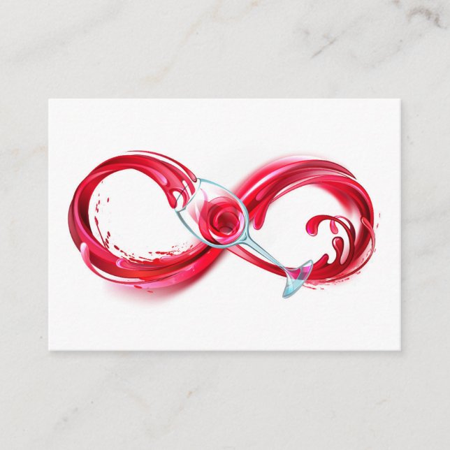 Infinity with Red Wine Enclosure Card (Front)