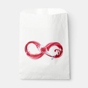 Infinity with Red Wine Favour Bags