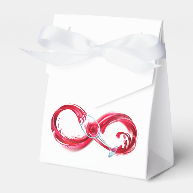 Infinity with Red Wine Favour Box (Front Side)