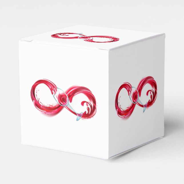Infinity with Red Wine Favour Box (Front Side)