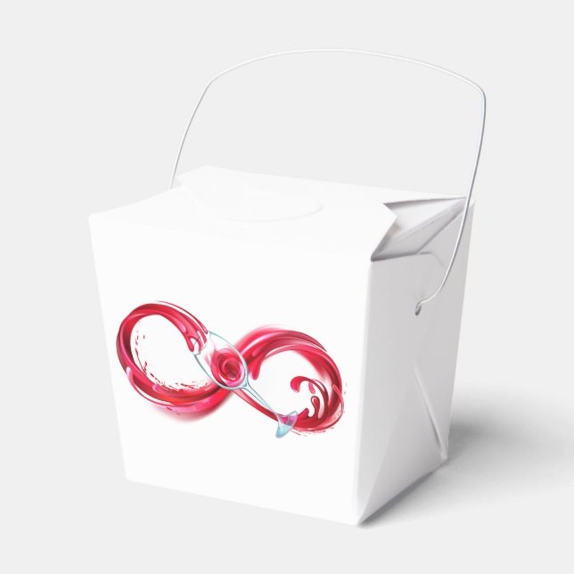 Infinity with Red Wine Favour Box (Front Side)