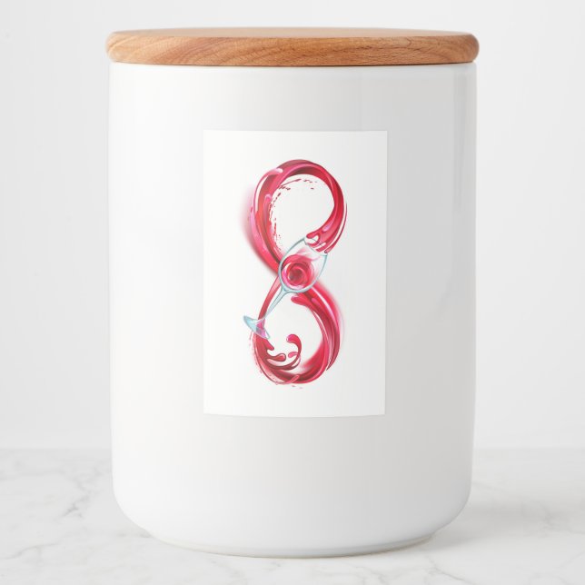 Infinity with Red Wine Food Label (Front)