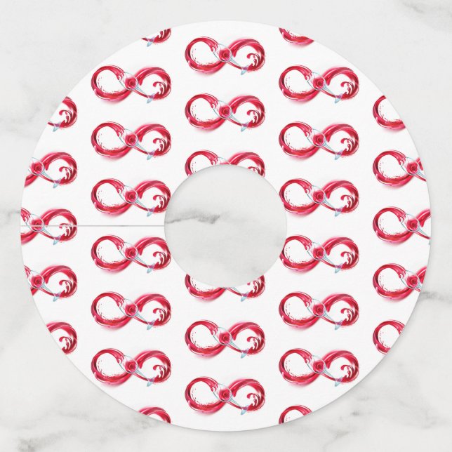 Infinity with Red Wine Glass Tag (Front)