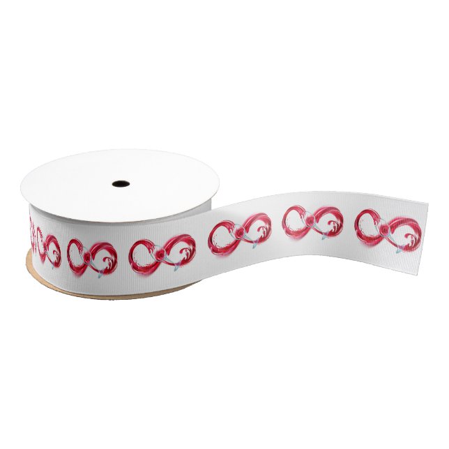 Infinity with Red Wine Grosgrain Ribbon (Spool)