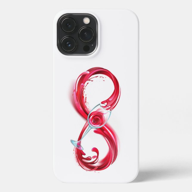 Infinity with Red Wine iPhone Case (Back)