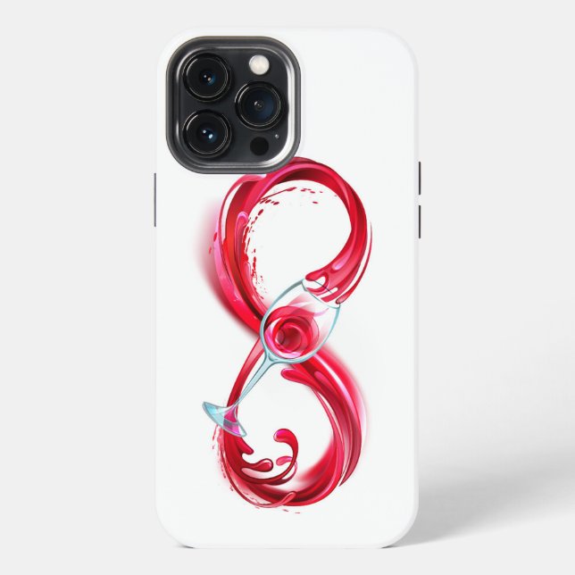 Infinity with Red Wine iPhone Case (Back)