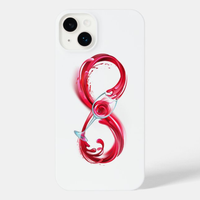 Infinity with Red Wine iPhone Case (Back)