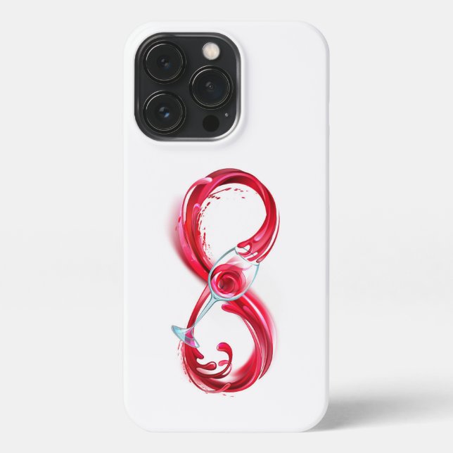 Infinity with Red Wine iPhone Case (Back)