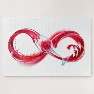 Infinity with Red Wine Jigsaw Puzzle