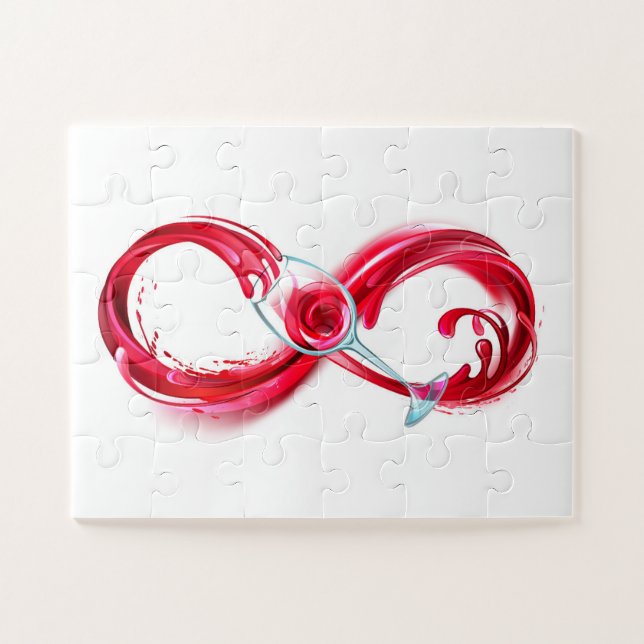 Infinity with Red Wine Jigsaw Puzzle (Horizontal)
