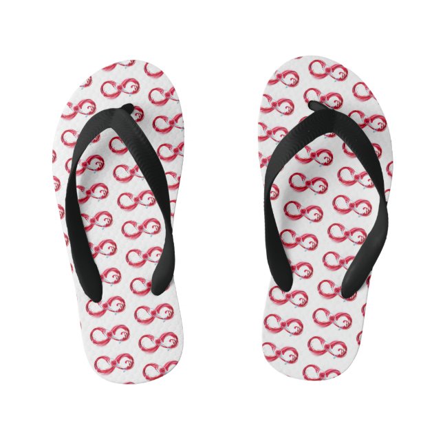 Infinity with Red Wine Kid's Jandals (Footbed)
