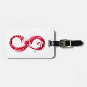 Infinity with Red Wine Luggage Tag