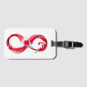 Infinity with Red Wine Luggage Tag
