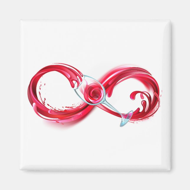 Infinity with Red Wine Magnet (Front)