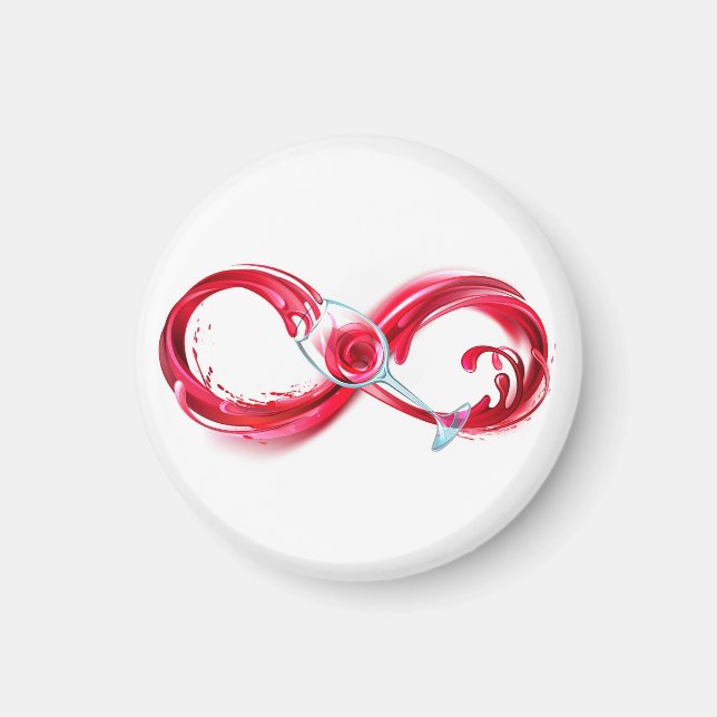 Infinity with Red Wine Magnet (Front)