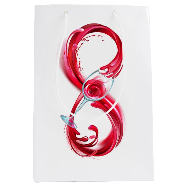 Infinity with Red Wine Medium Gift Bag (Front)